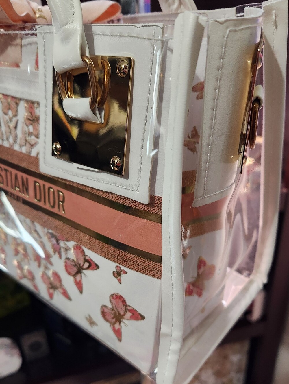 Dior Women’s Floral Pink and White Tote Bag - Picture 2 of 12